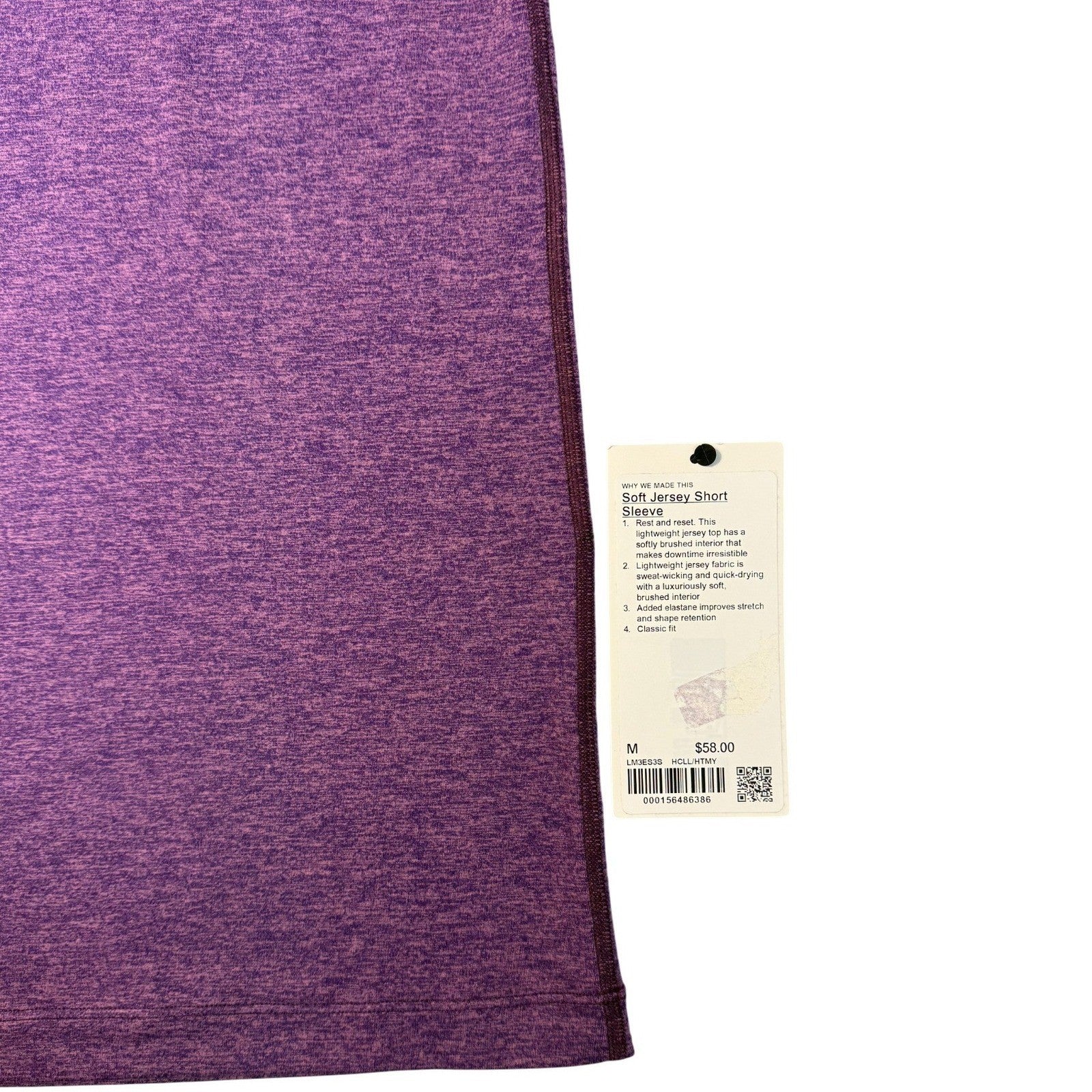 NWT Lululemon Soft Jersey Short Sleeve Tee LM3ES3S HCLL HTMY Men's Shirt Medium