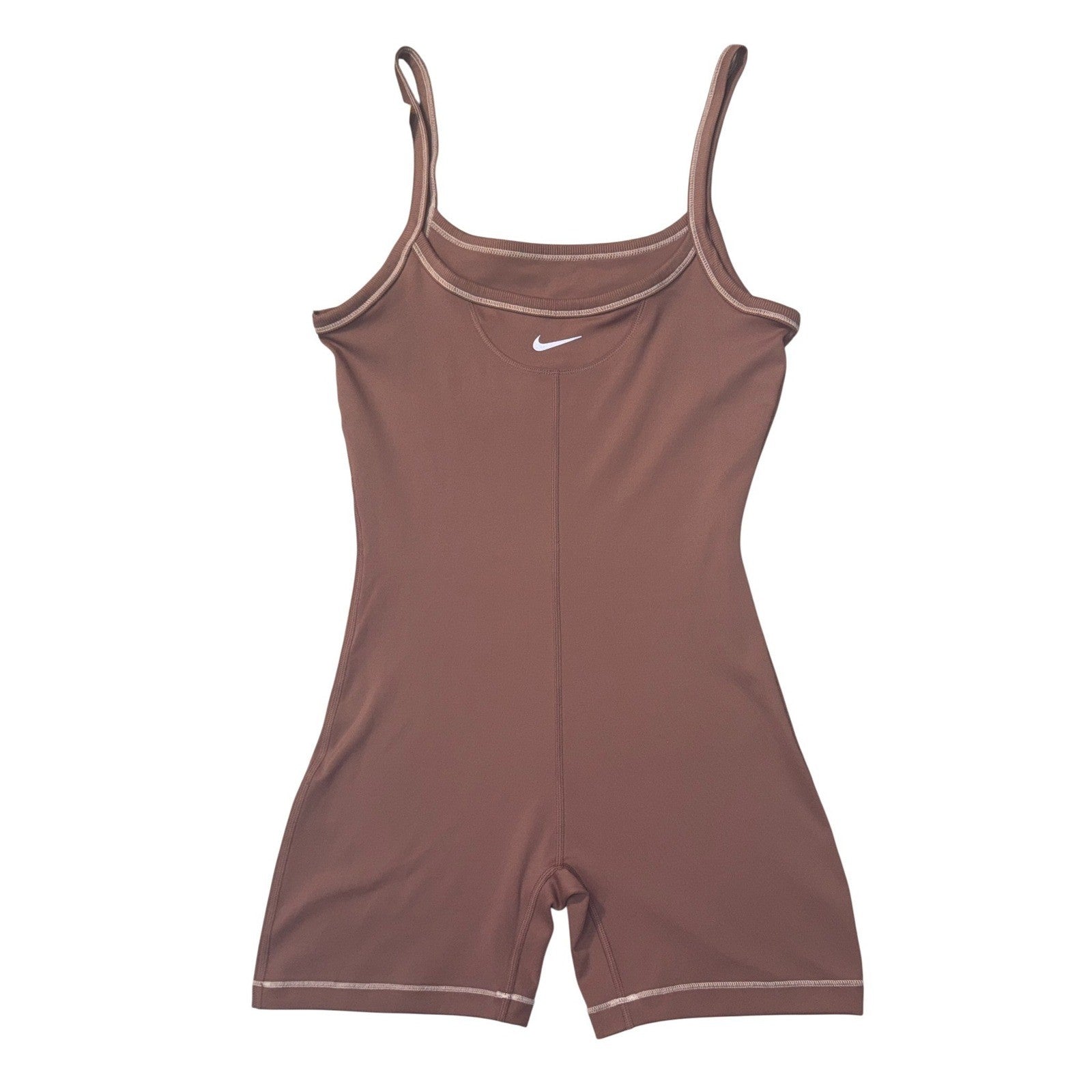 Nike One Dri-FIT Short Bodysuit Small in Smokey Mauve | $75 Retail