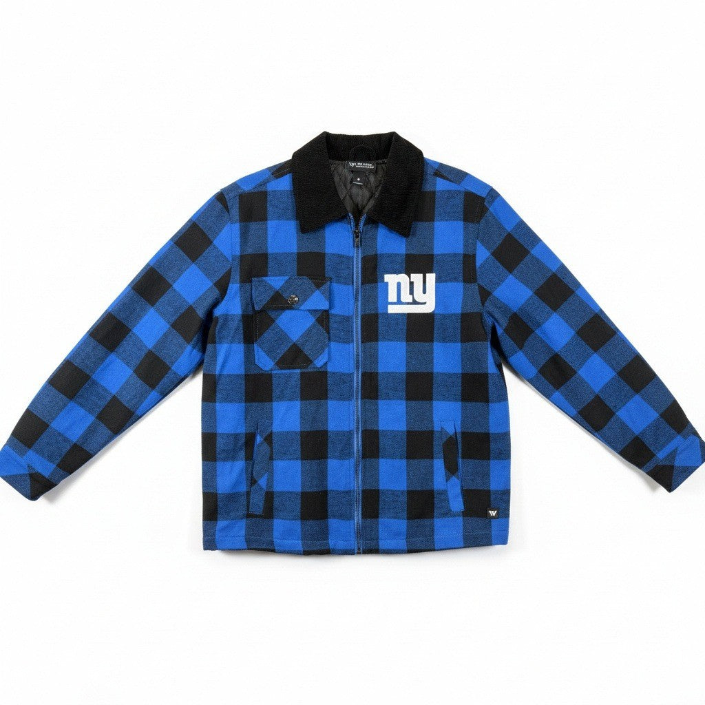 NWT The Wild Collective Women's Flannel Jacket (Team Apparel) NY GIANTS | Small