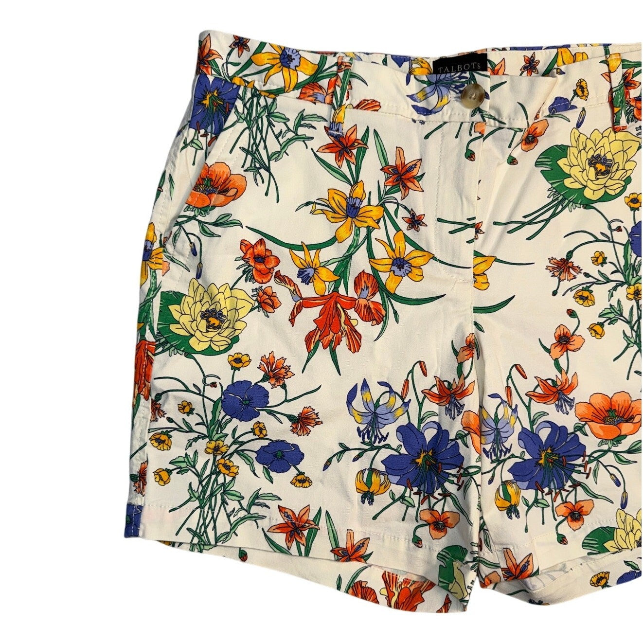 Talbots 8P Relaxed Chino Short 6" Floral Print Petite