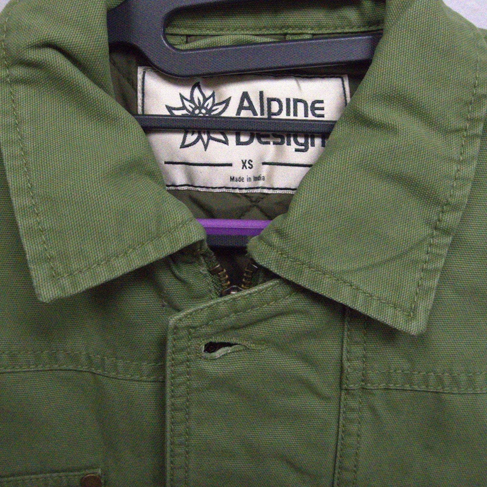 NWT Alpine Design Women's Extra Small Quilted Lined Chore Coat (Lush Olive)