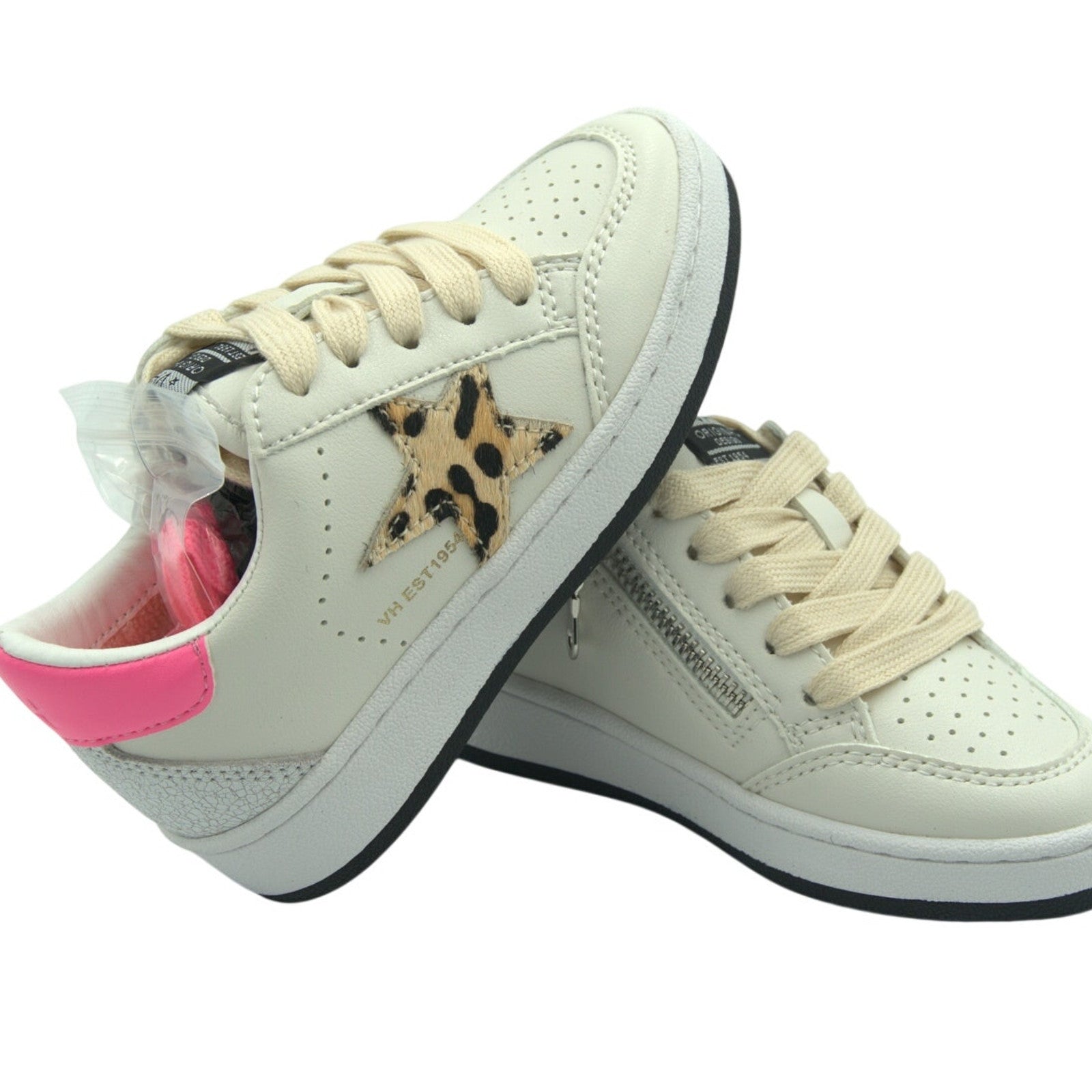 NIB Vintage Havana VHK White Leopard Multi Sneakers – Girls Size 11