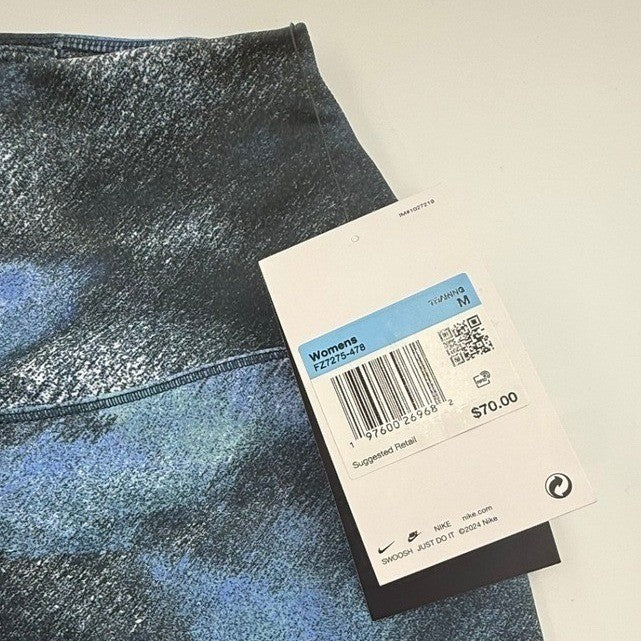 NWT Nike Women's Medium High-Waisted 7/8 Printed Leggings (Armory Navy/Black)