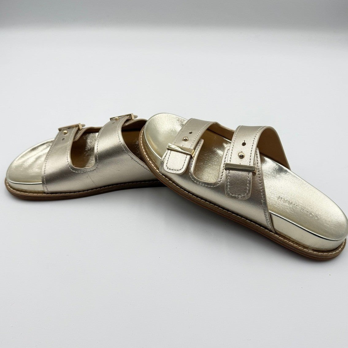NIB/NWT COLE HAAN Marisol Footbed Sandal in Soft Gold LTR | 7B