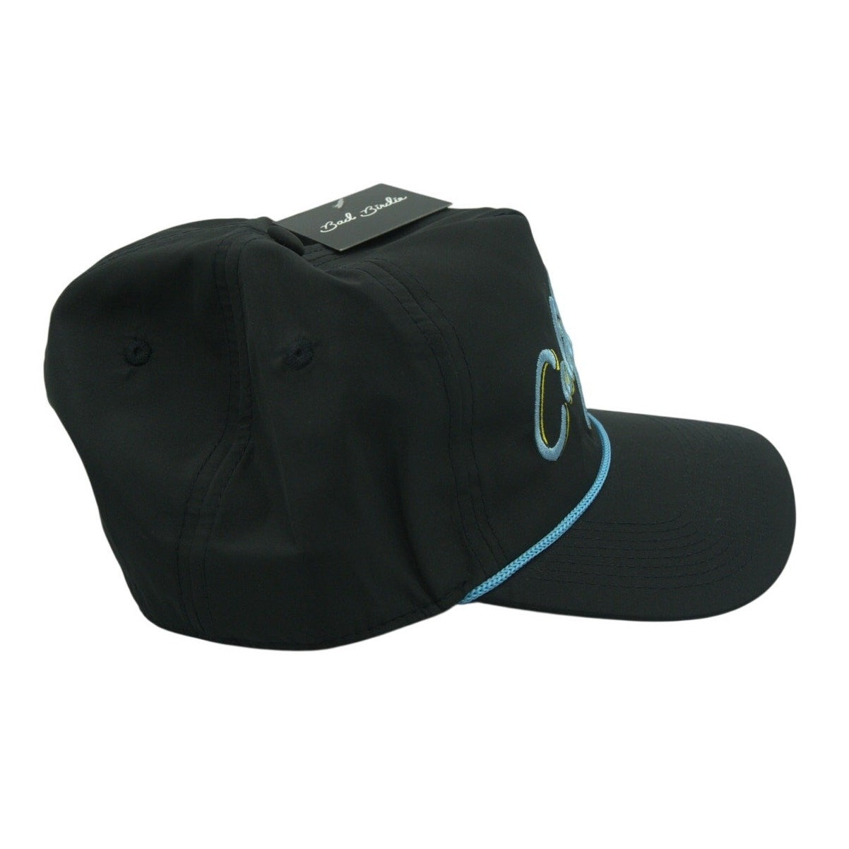 NWT Bad Birdie “California” Rope Hat – Black / Blue – Adjustable