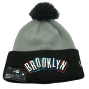 New Era Brooklyn Nets Knit Beanie w/ Removable Pom – Embroidered – NWT