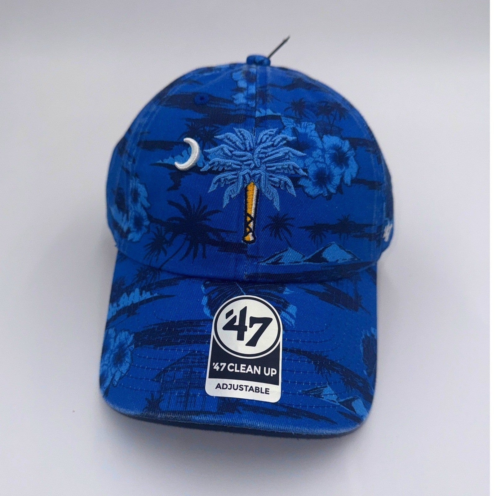 NWT '47 Clean Up South Carolina Palmetto Tree Hat | Adjustable | Tropical Print