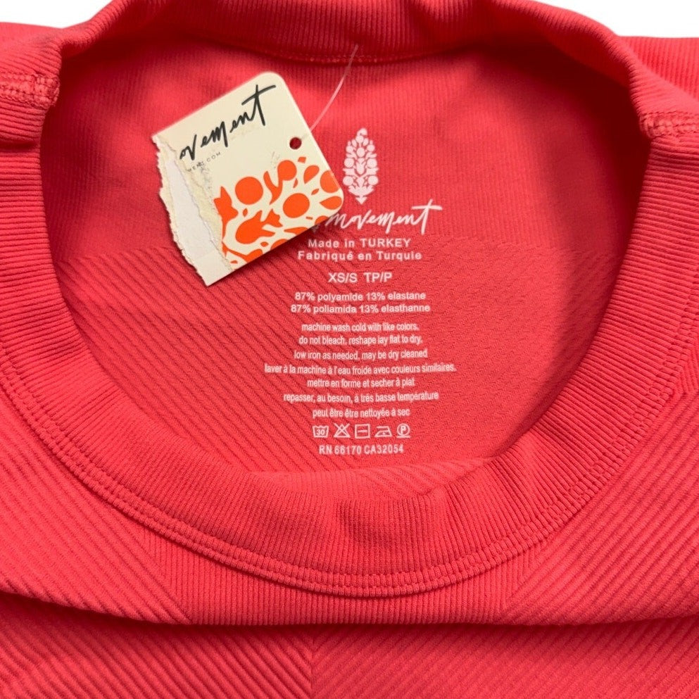 NWT FPMovement Ribbed Cropped Tank XS/S Coral Pink Performance Top