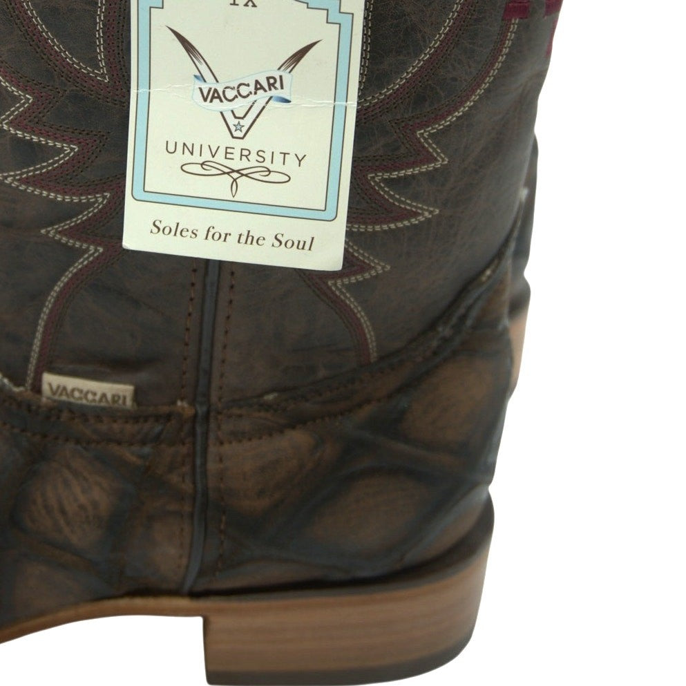NWT Vaccari University “Texas A&M” Genuine Leather Cognac Boots Men's 12
