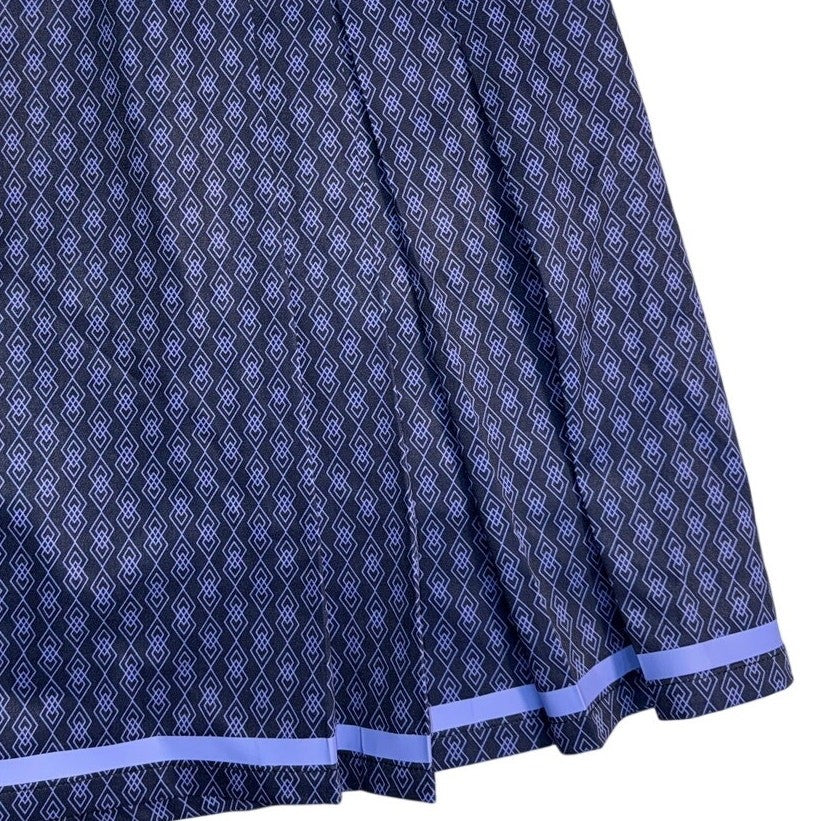 NWT Walter Hagen Side Pleat Contrast Skort Argyle Geo Navy | Women's XXL