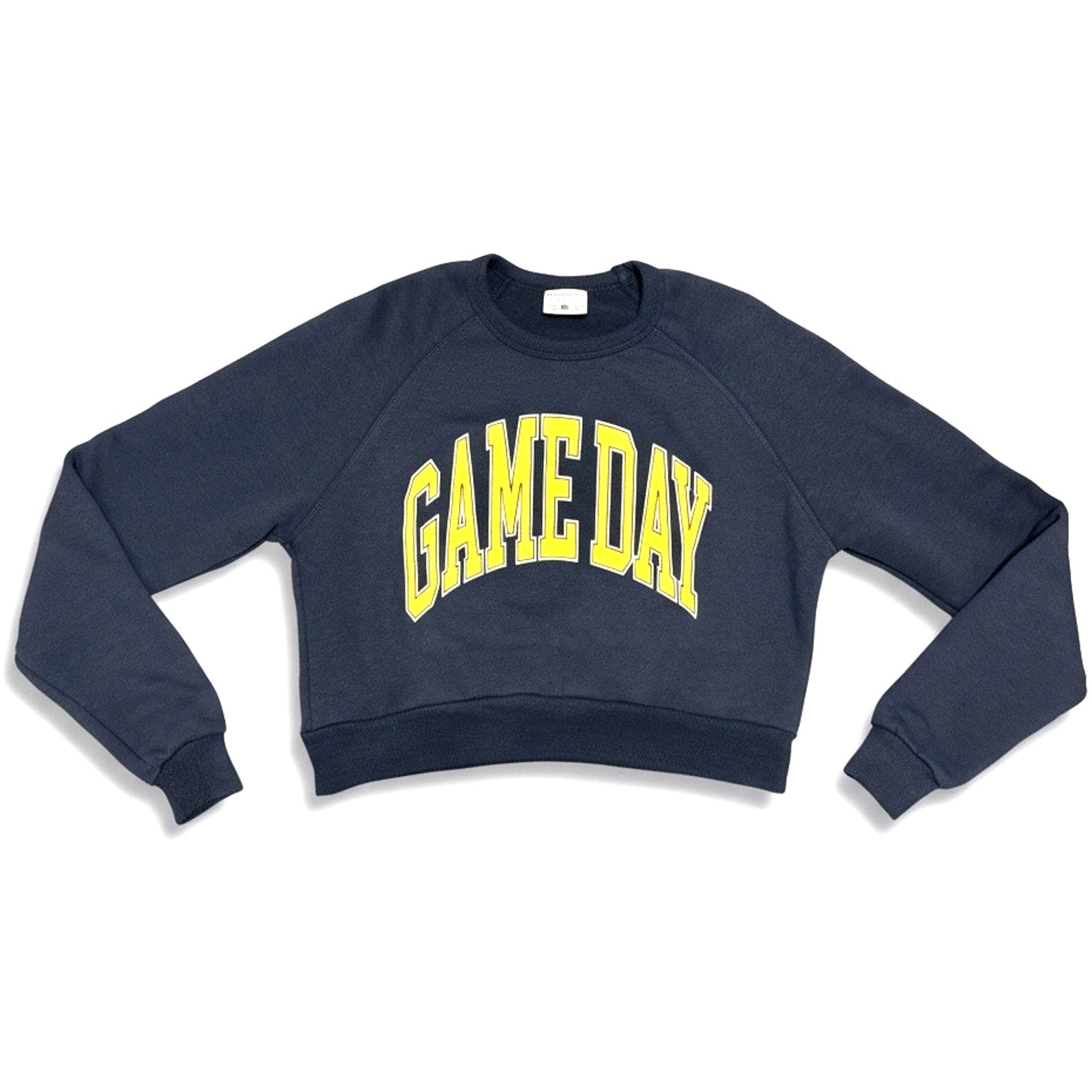 Game Day Crop Sweatshirt – Trendy Sports Fan Apparel, Women's Small