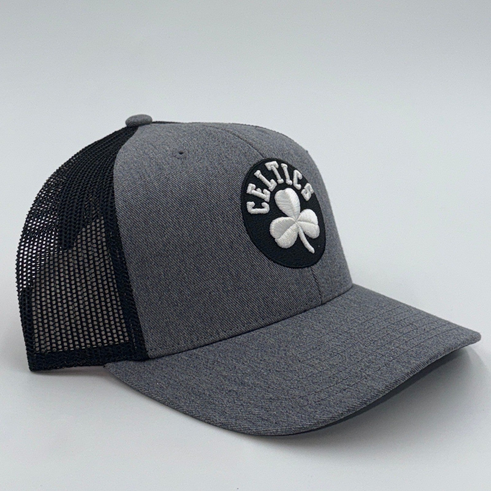 Boston Celtics '47 Brand Trucker Hat Gray Black Mesh Snapback NBA