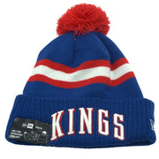 New Era Sacramento Kings Pom Beanie Youth Blue Red NBA Knit Hat – NWT