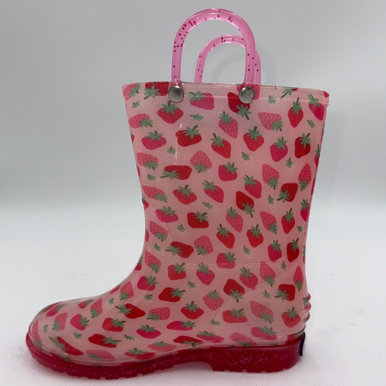 NWT Wildkin Rain Boots Youth Size 1  in Strawberry Patch