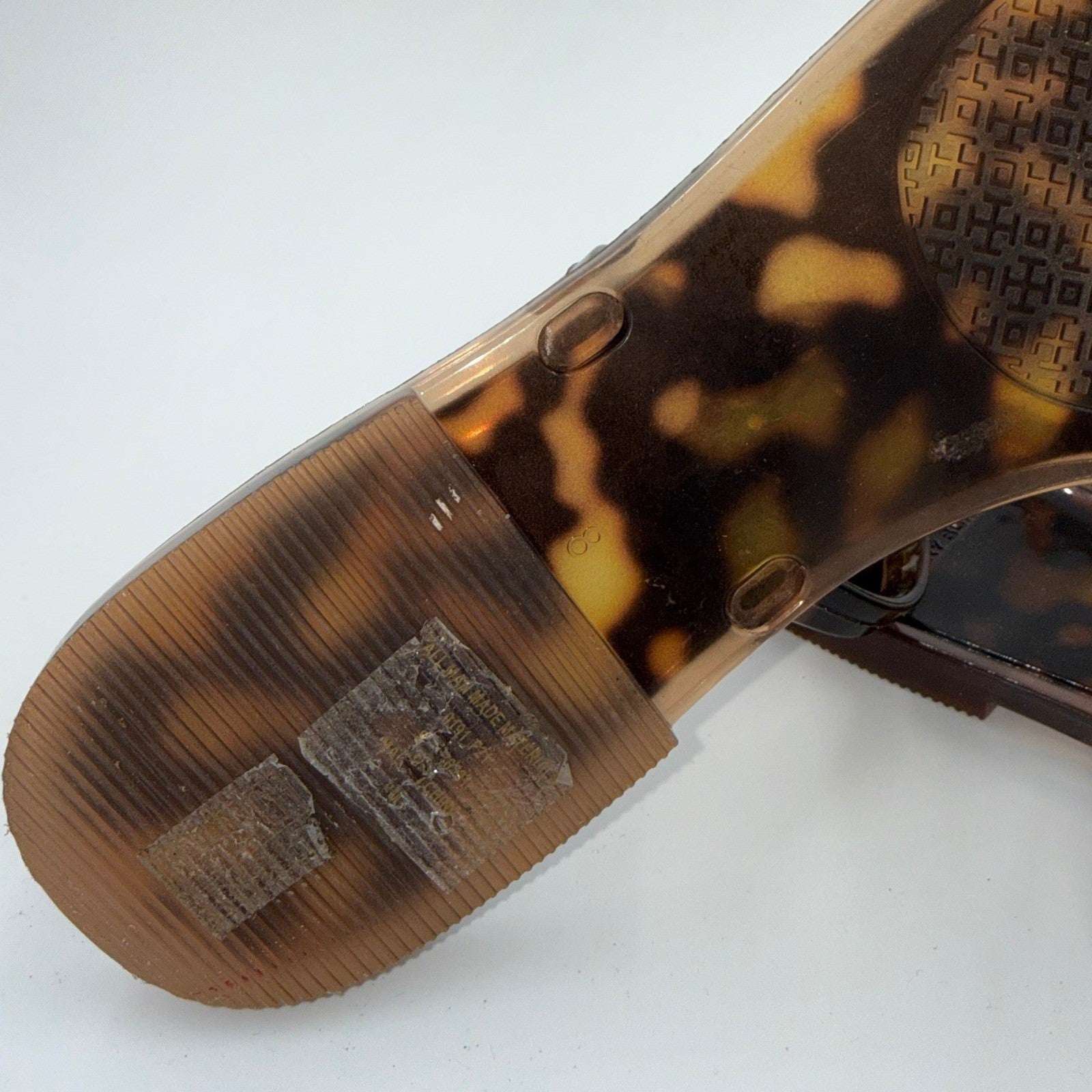NWOT Tory Burch Mini Miller Tortoise Shell Jelly Women's Size 8