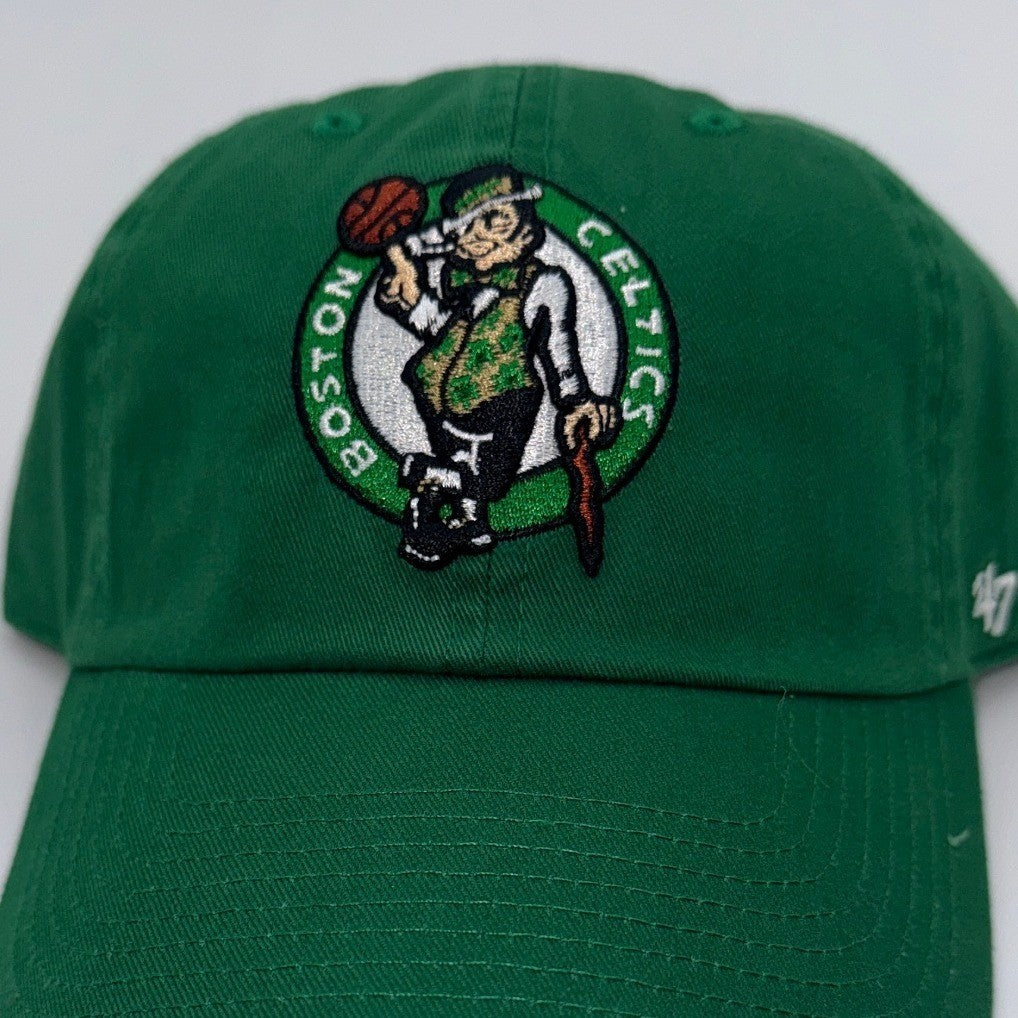 🧢 '47 Brand Boston Celtics Mascot Clean Up Adjustable Hat | Green | Embroidered