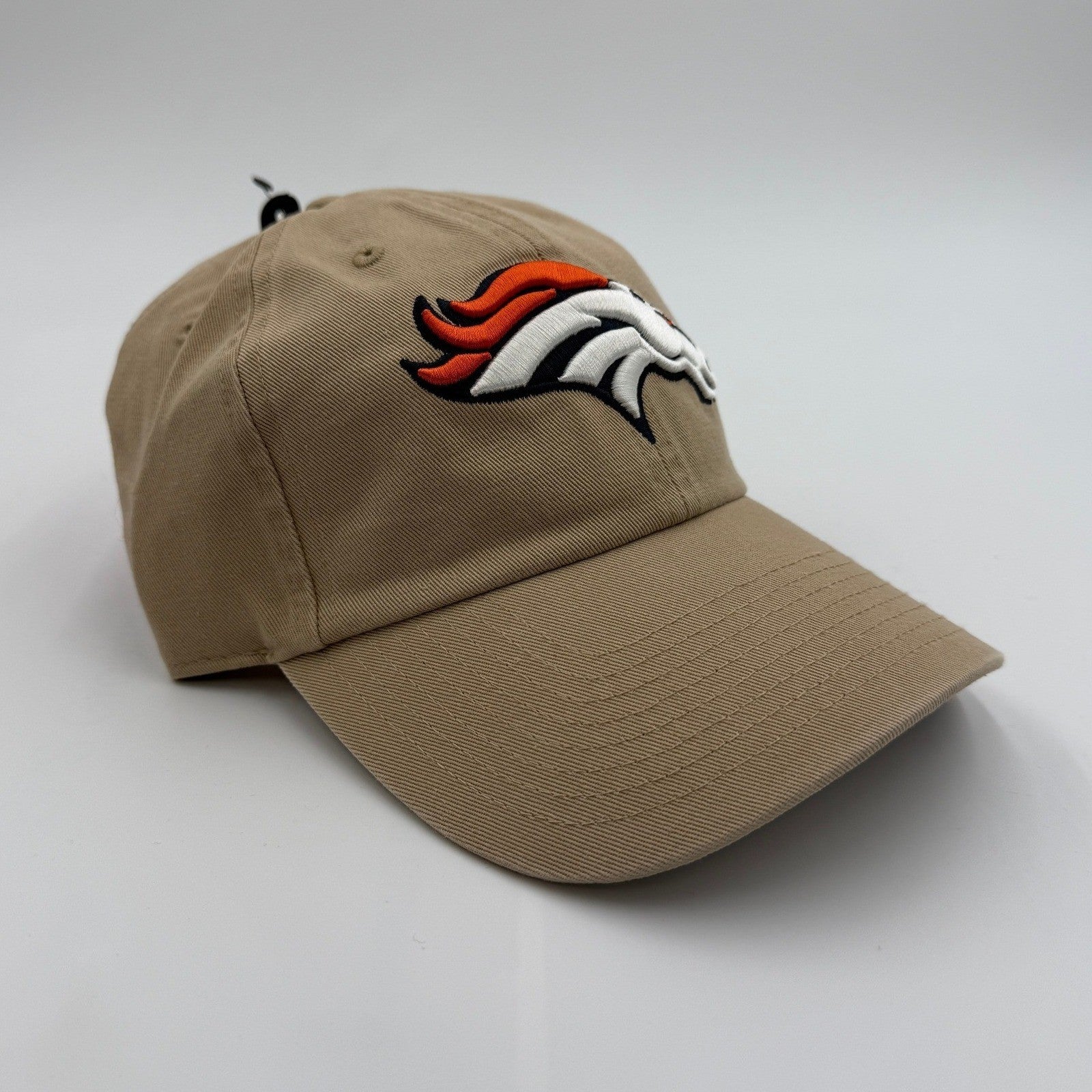 47 Brand Denver Broncos Clean Up Adjustable Hat | Tan / Khaki | Embroidered Logo