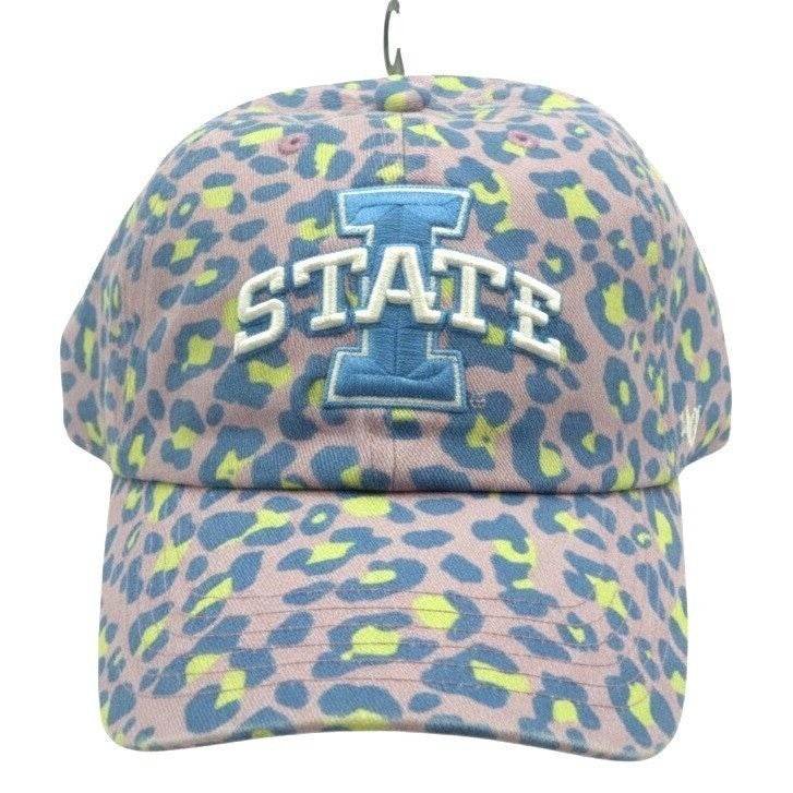 NWT '47 Brand Iowa State Cyclones Youth Hat Purple Leopard Print Adjustable