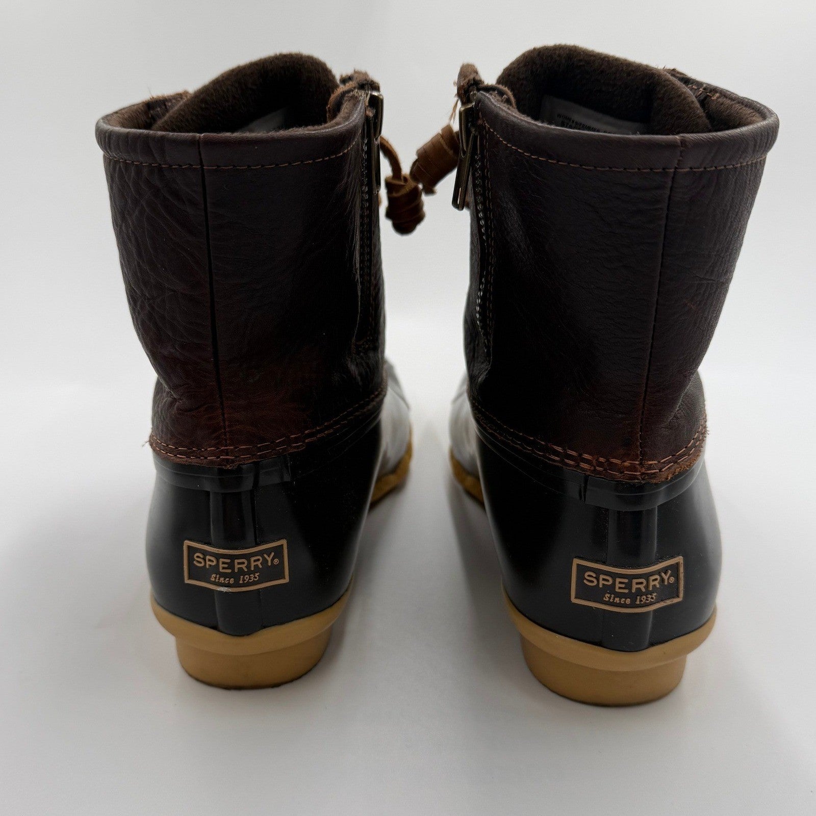 Sperry Top Sider STS91176 Women's 9.5 Brown WATERPROOF Saltwater Duck Boots