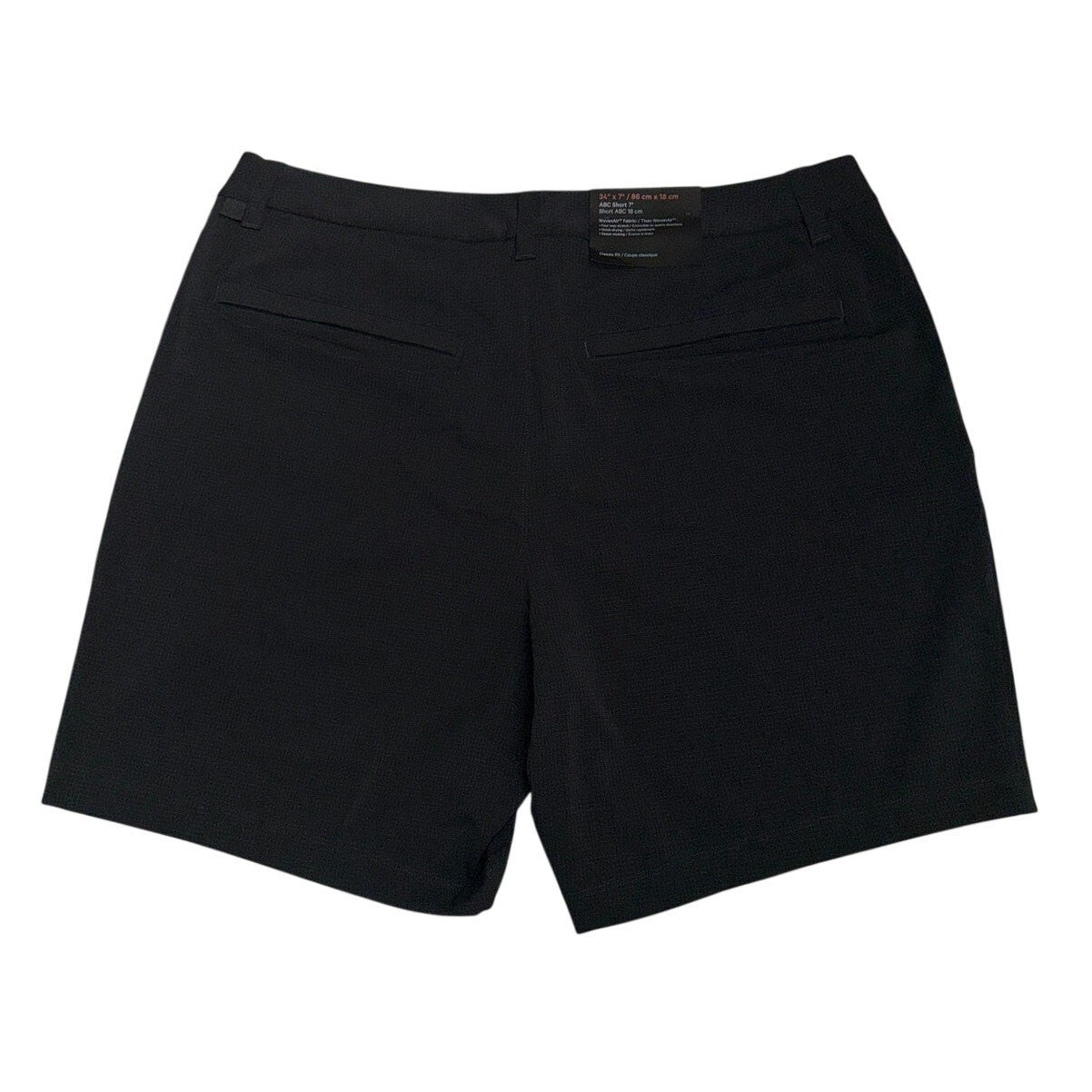 NWT Lululemon ABC Classic-Fit Short 7” – WovenAir – Obsidian – Size 34