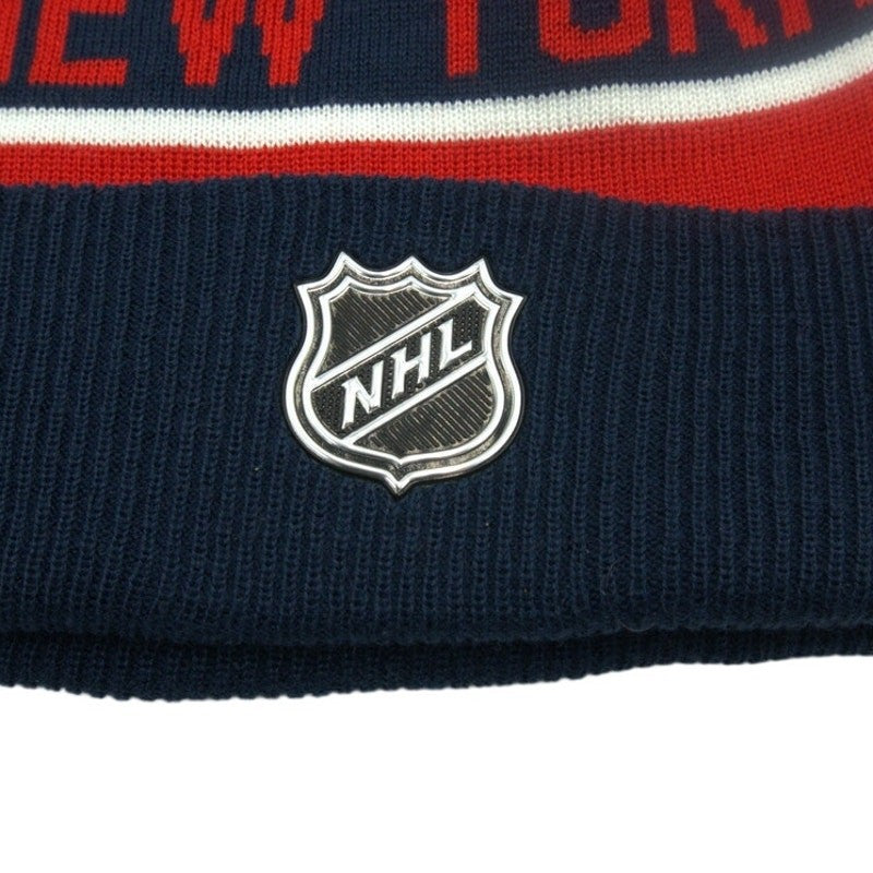 NWOT Fanatics New York Rangers Pom Beanie – Embroidered NHL Knit Hat