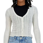 NWT AEROPOSTALE Cropped Scalloped Cardigan