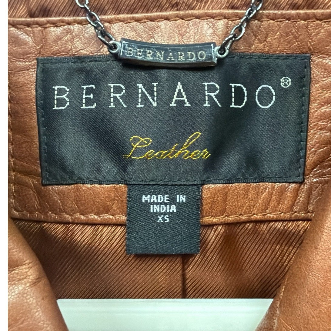 Bernardo Real Leather Brown Jacket – Size XS