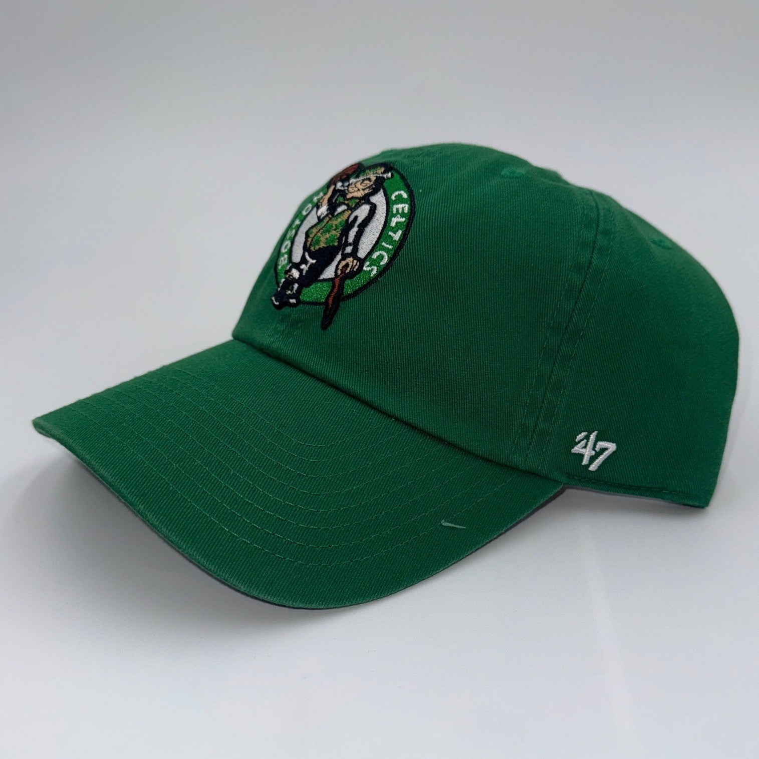 🧢 '47 Brand Boston Celtics Mascot Clean Up Adjustable Hat | Green | Embroidered