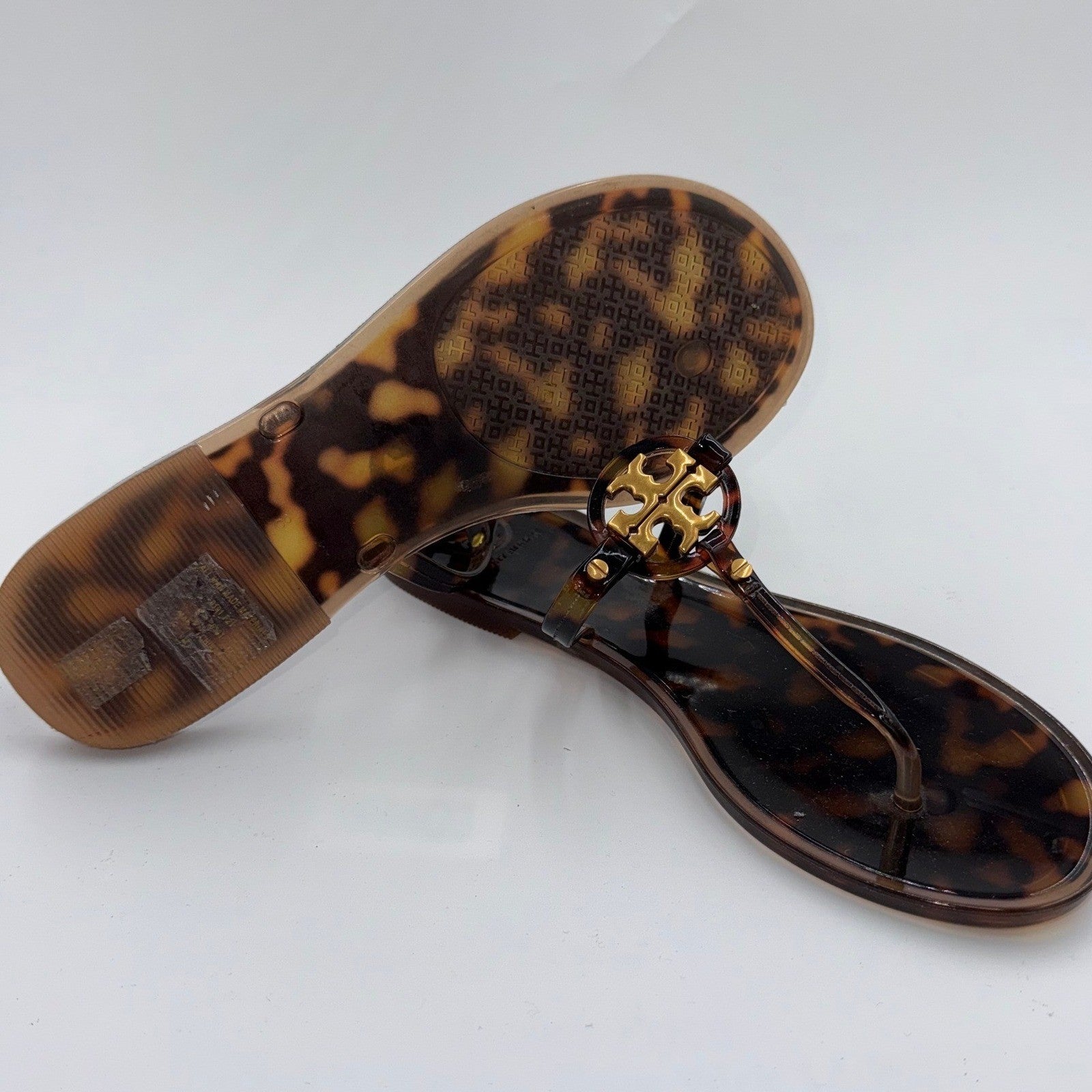 NWOT Tory Burch Mini Miller Tortoise Shell Jelly Women's Size 8
