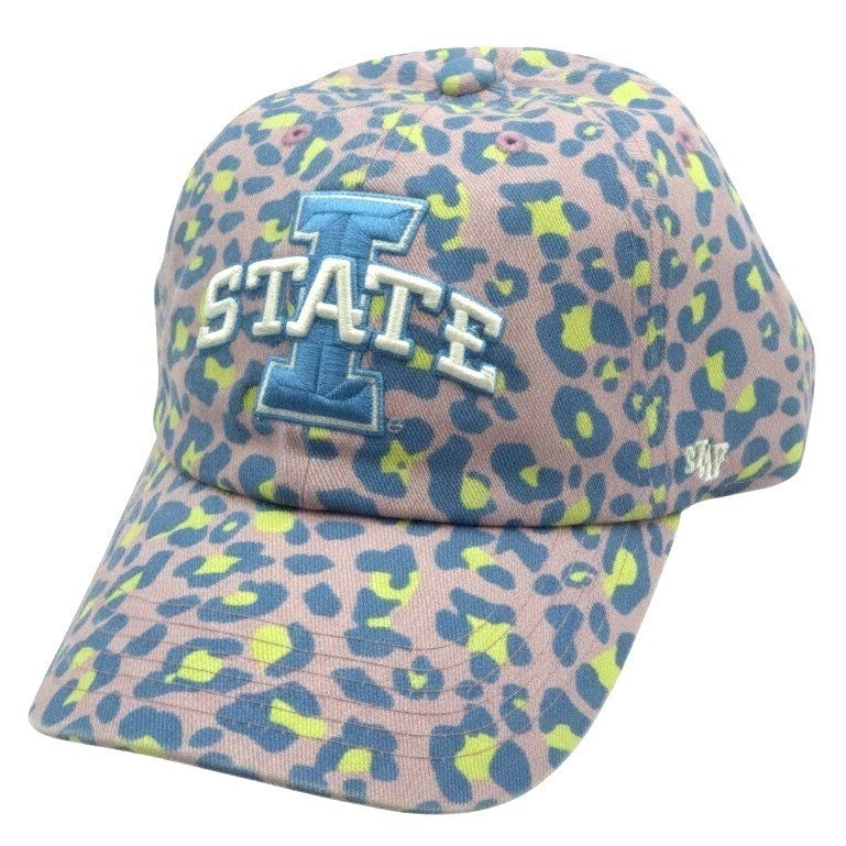 NWT '47 Brand Iowa State Cyclones Youth Hat Purple Leopard Print Adjustable