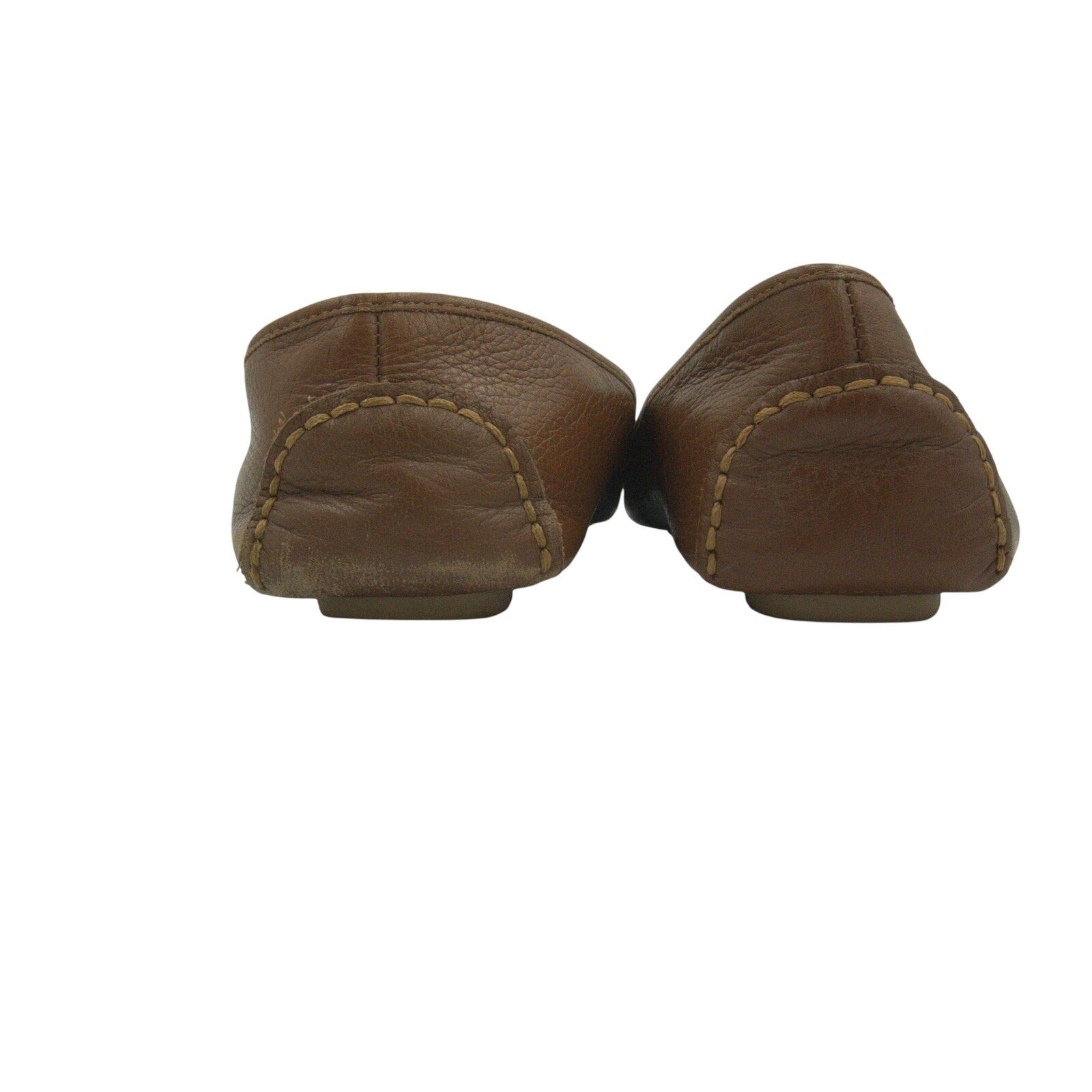 Karl Lagerfeld Paris Leather Buckle Ballet Flats – Tan Brown | Women’s 9