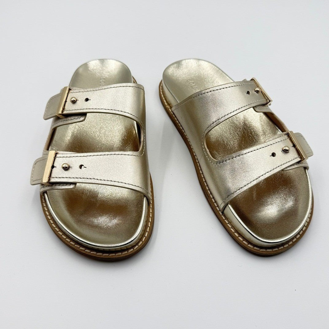 NIB/NWT COLE HAAN Marisol Footbed Sandal in Soft Gold LTR | 7B