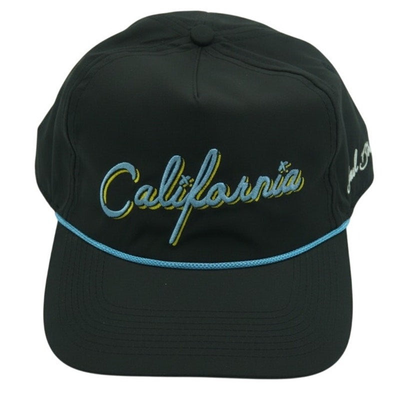 NWT Bad Birdie “California” Rope Hat – Black / Blue – Adjustable