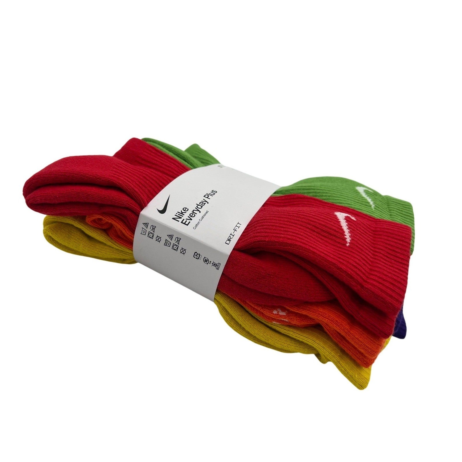 Nike Everyday Plus Cushioned Crew Training Socks – 6-Pack | Multicolor Unisex XL