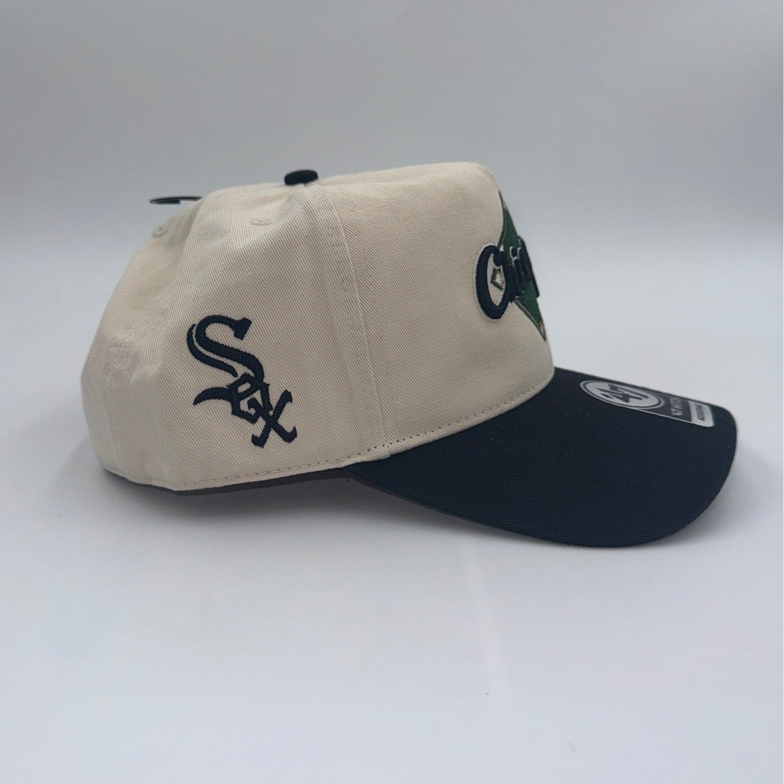 🧢 NWT '47 Brand Chicago White Sox Hitch Adjustable Hat | Natural / Black | OSFA