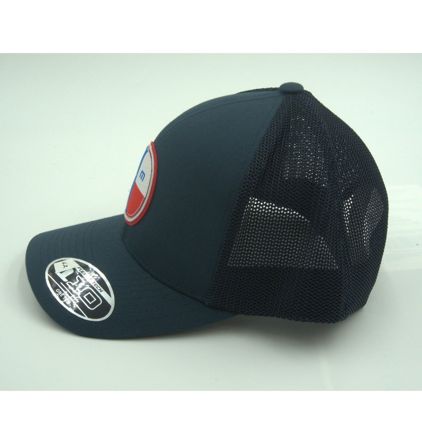 NWT Travis Mathew Golf Snapback Mesh Trucker Hat – Navy – River Walk Texas Flag
