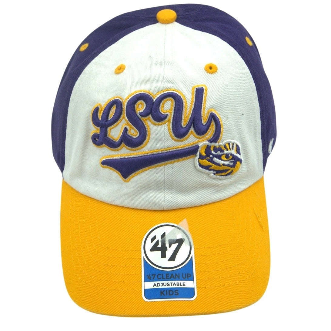 LSU Tigers Hat – ’47 Brand Clean Up Adjustable – Purple/Gold – NWT (Kids)
