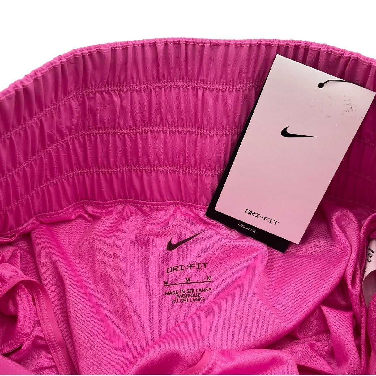 NWT Nike Women's Medium Training Shorts Pink  | High-Waisted Dri-FIT | IM#722135