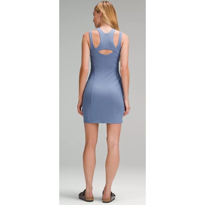 Lululemon Ribbed Cotton-Modal Cut-Out Dress – Women’s Size 4 – NWT