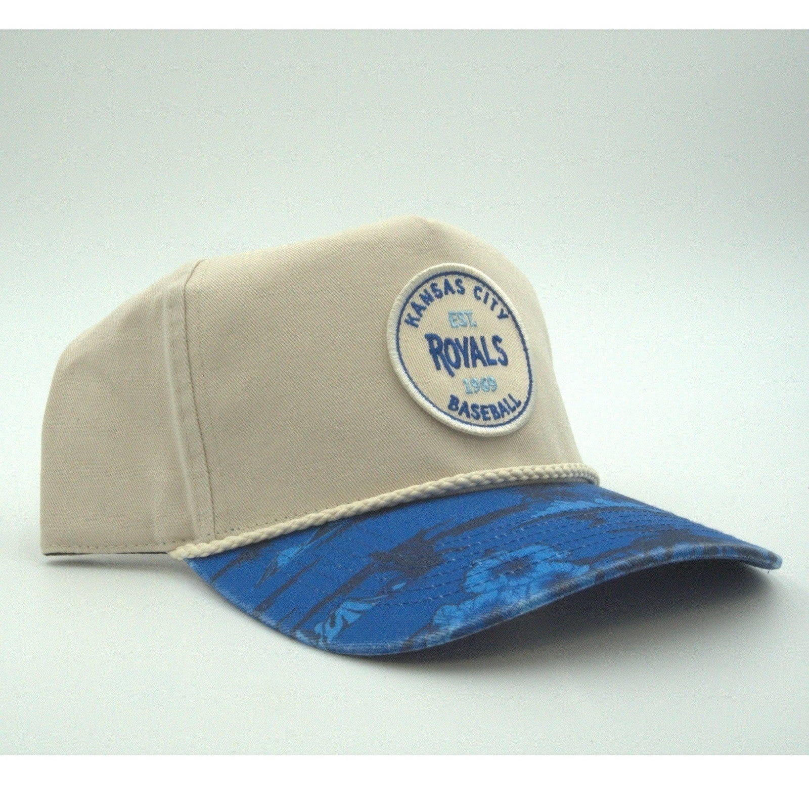 NWT '47 Brand Kansas City Royals Hitch Fiji Rope Snapback Hat – Cream/Blue OSFA