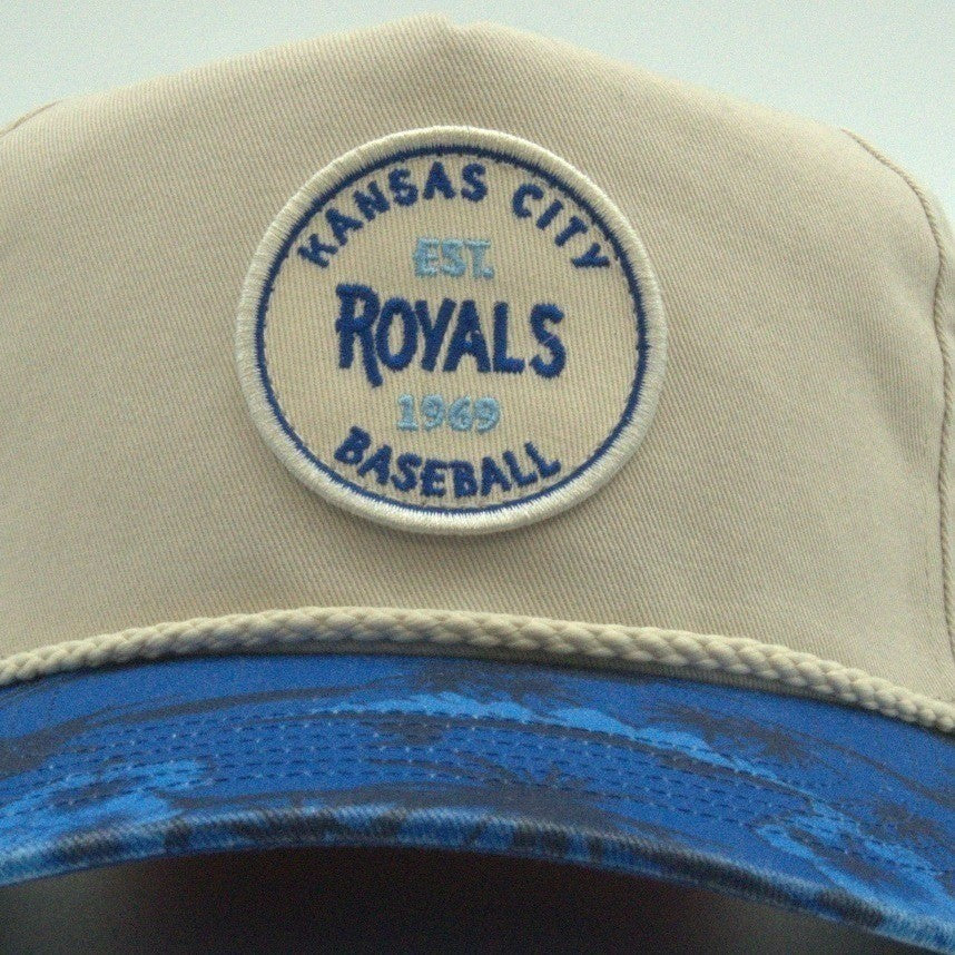 NWT '47 Brand Kansas City Royals Hitch Fiji Rope Snapback Hat – Cream/Blue OSFA