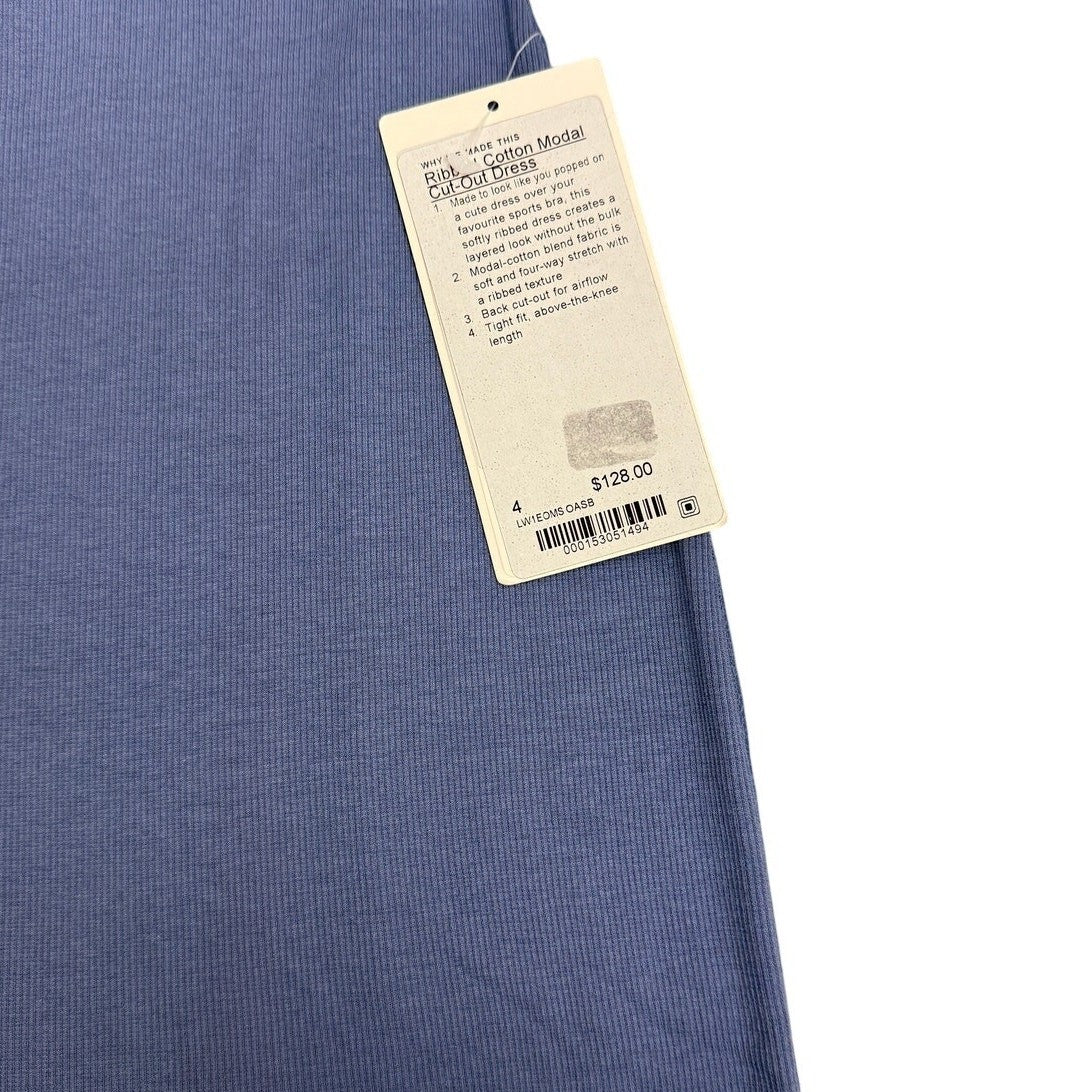 Lululemon Ribbed Cotton-Modal Cut-Out Dress – Women’s Size 4 – NWT