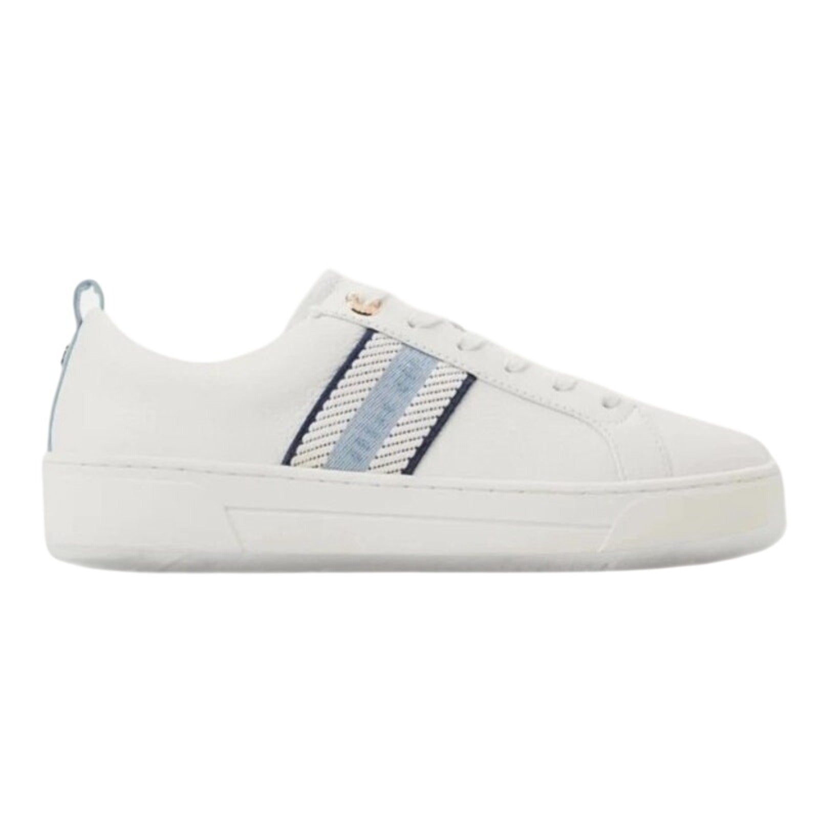 Ted Baker Bailey Icon Leather Sneakers – White & Blue – Women’s 8.5
