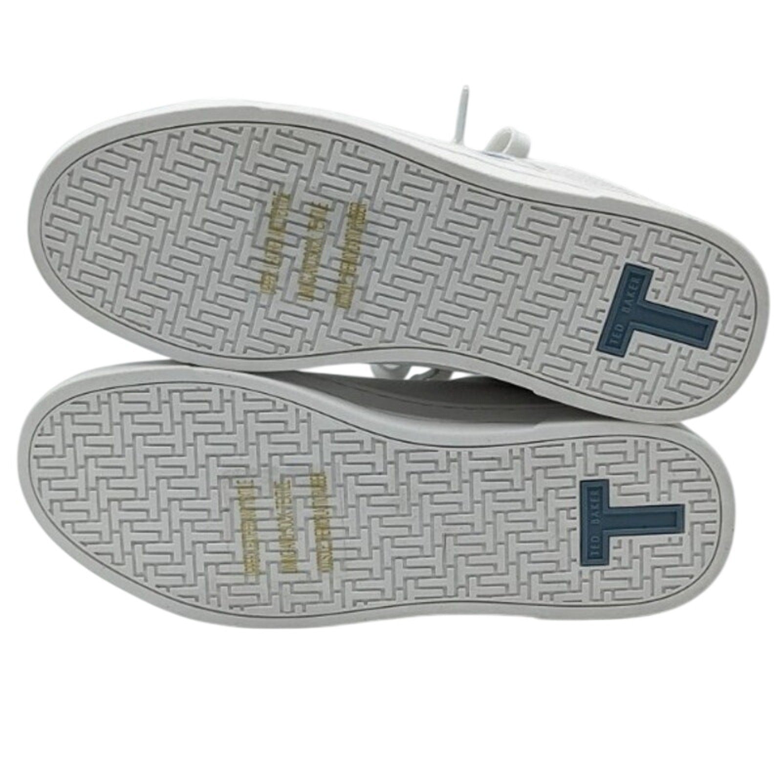 Ted Baker Bailey Icon Leather Sneakers – White & Blue – Women’s 8.5