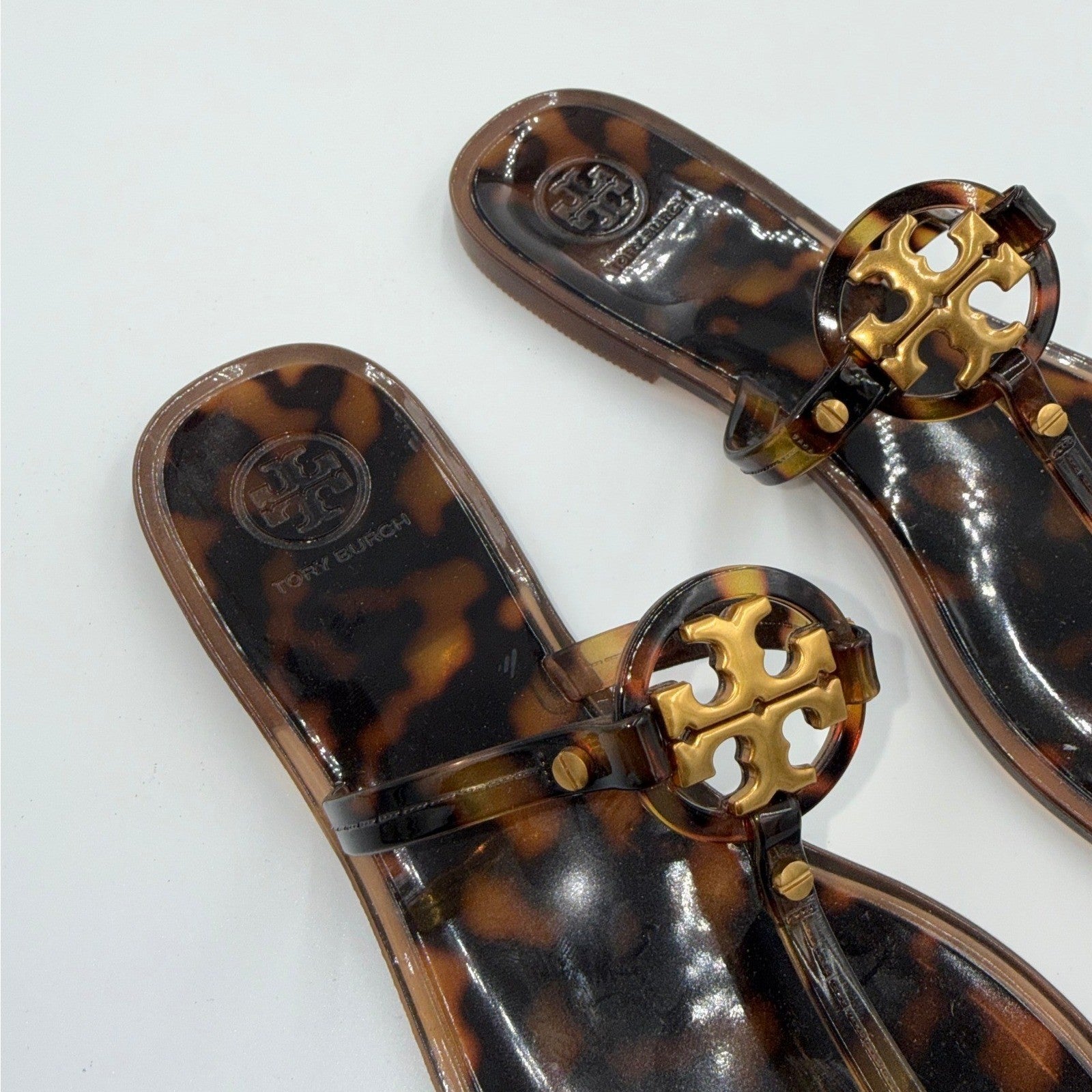 NWOT Tory Burch Mini Miller Tortoise Shell Jelly Women's Size 8