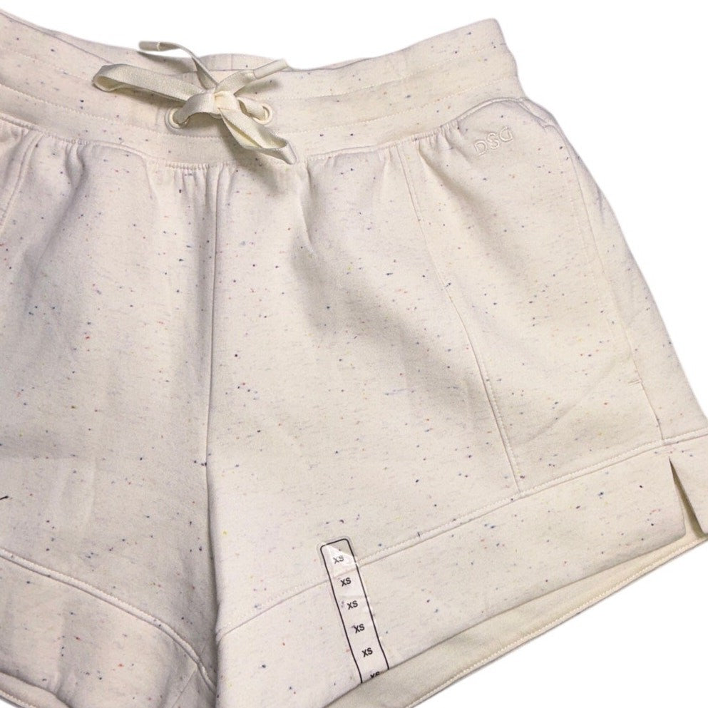 NWT DSG Sport Fleece Mid-Rise Shorts Bright Sand Multi Nep Women’s XS