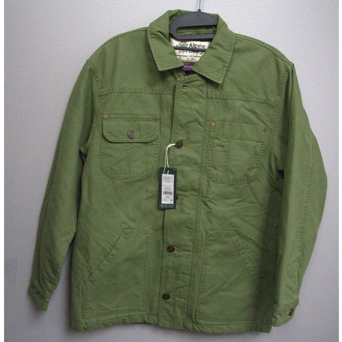NWT Alpine Design Women's Extra Small Quilted Lined Chore Coat (Lush Olive)