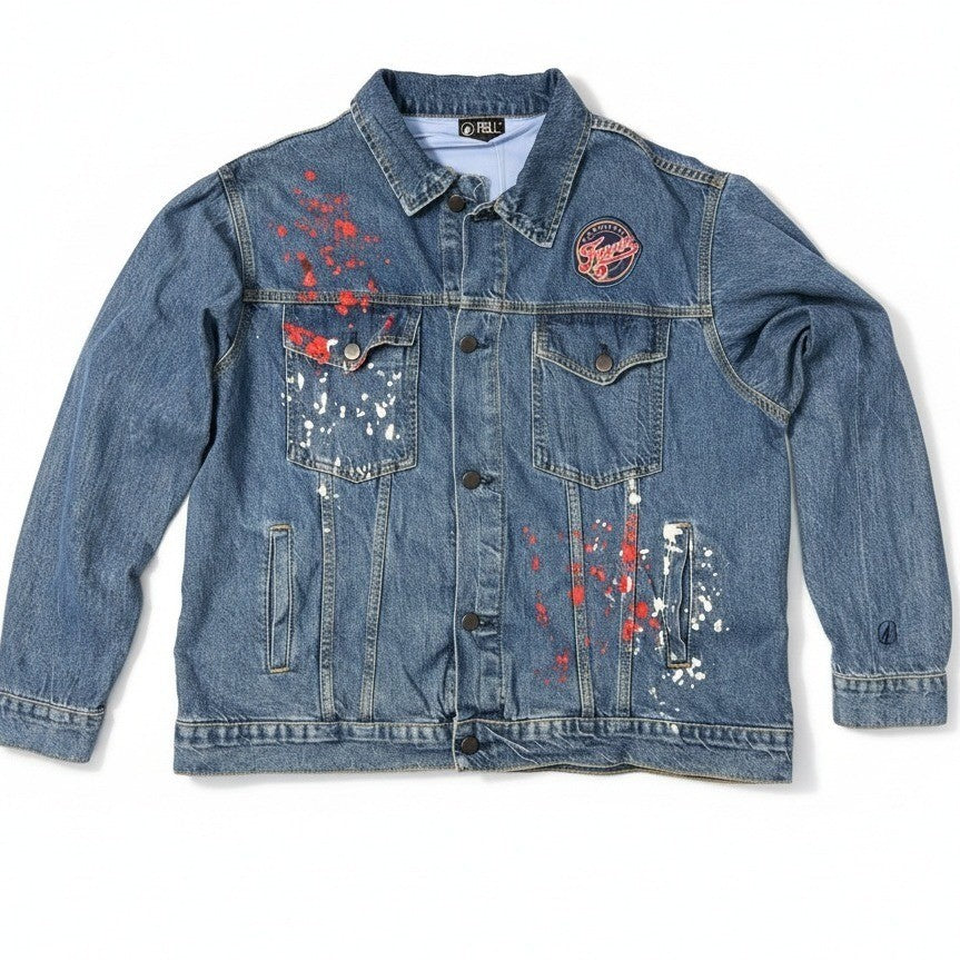 NWT Caitlin Clark #22 Indiana Fever Custom Denim Jacket WNBA FISLL Trucker XL