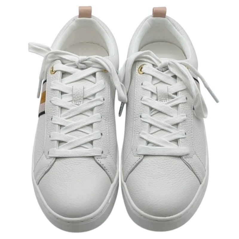 Ted Baker Bailey Icon Leather Sneakers – Pink & White – Women’s 8.5