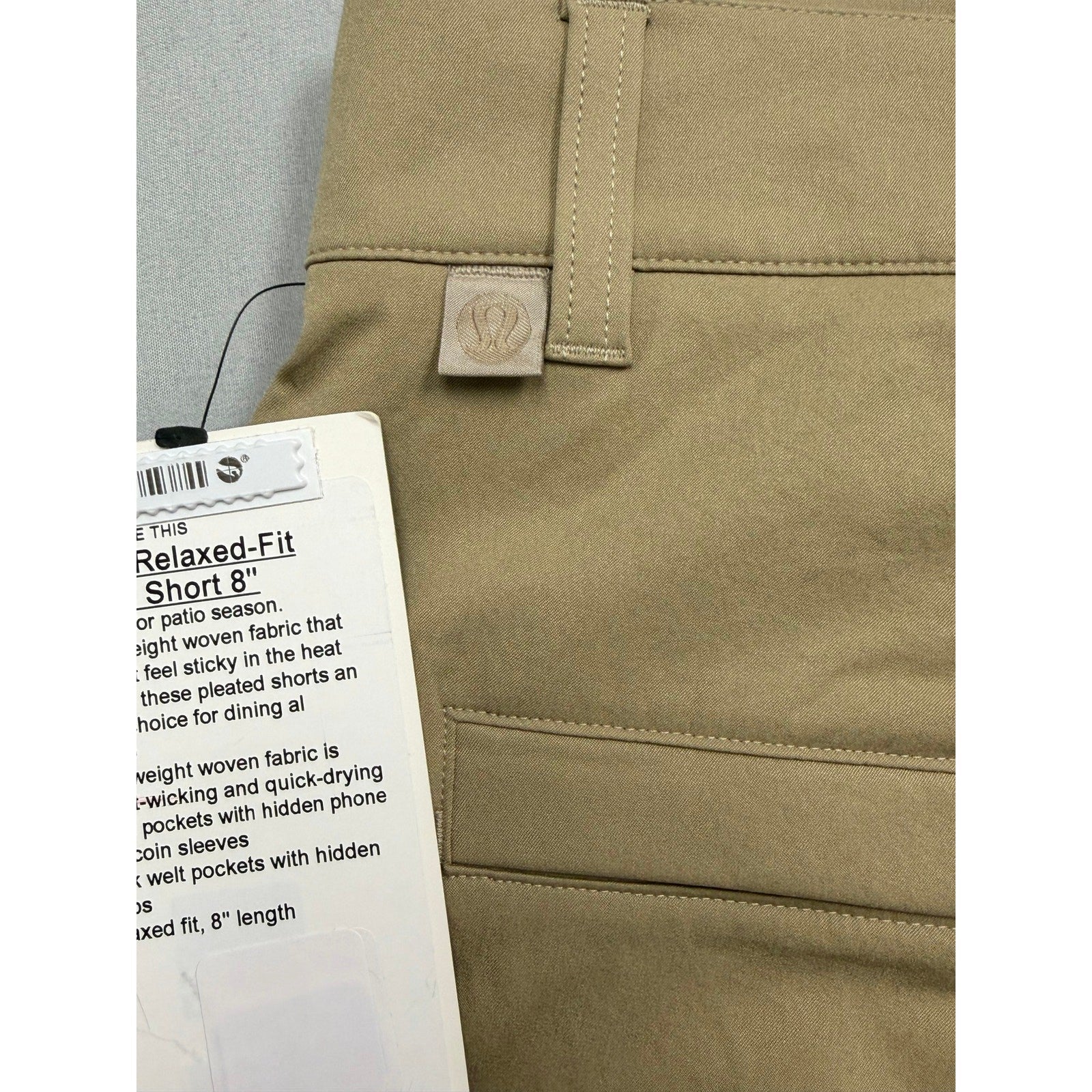 NWT Woven Relaxed-Fit Pleated Shorts – 8” Inseam, Size 31